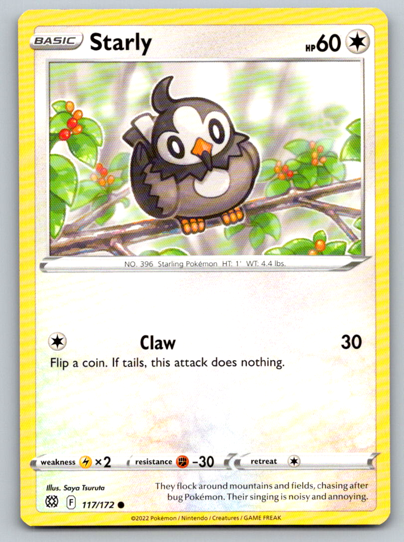 Starly 117/172 Common SWSH09: Brilliant Stars Pokemon Near Mint
