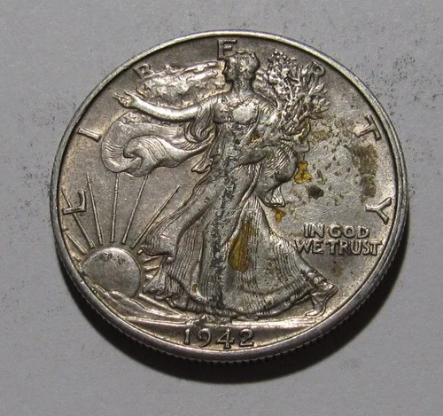 Photo of a 1942-S Walking Liberty Half Dollar from an eBay listing that sold on Jul 19, 2026