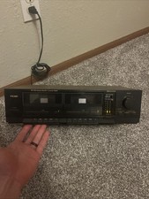 TEAC W-350 Stereo Double Cassette Player Deck Powers On Only