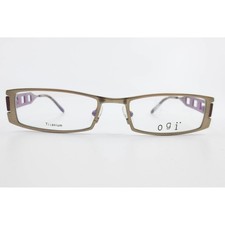 Ogi 5207 1088 Eyeglasses Bronze Gold Burgundy Titanium Rectangular 50-18-142