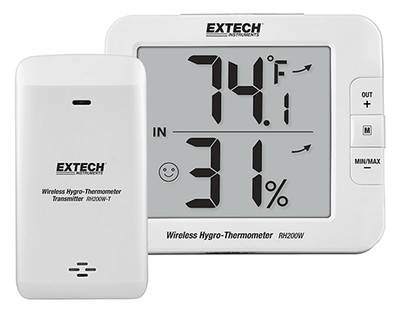 Extech RH200W: Wireless Indoor/Outdoor Hygro-Thermometer Indicator