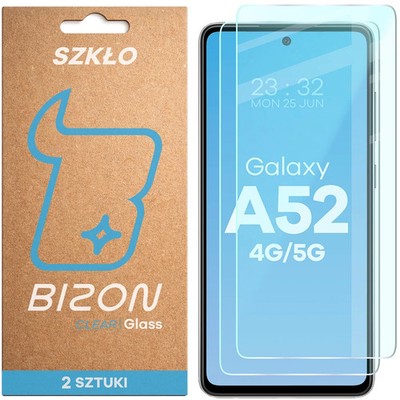 2x Schutzglas für Galaxy A52 Bizon Displayschutzglas Hartglas Handyglas Glas
