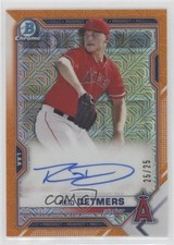 2021 Bowman Mega Box Chrome Mojo Orange Refractor 25/25 Reid Detmers Auto 06z2