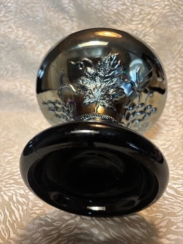 NORTHWOOD Carnival Glass Punch Bowl Base Only Grapes & Cable