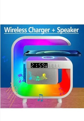  Radio Digital Speaker  Bluetooth Wireless Charging RGB Lighting Alarm LED