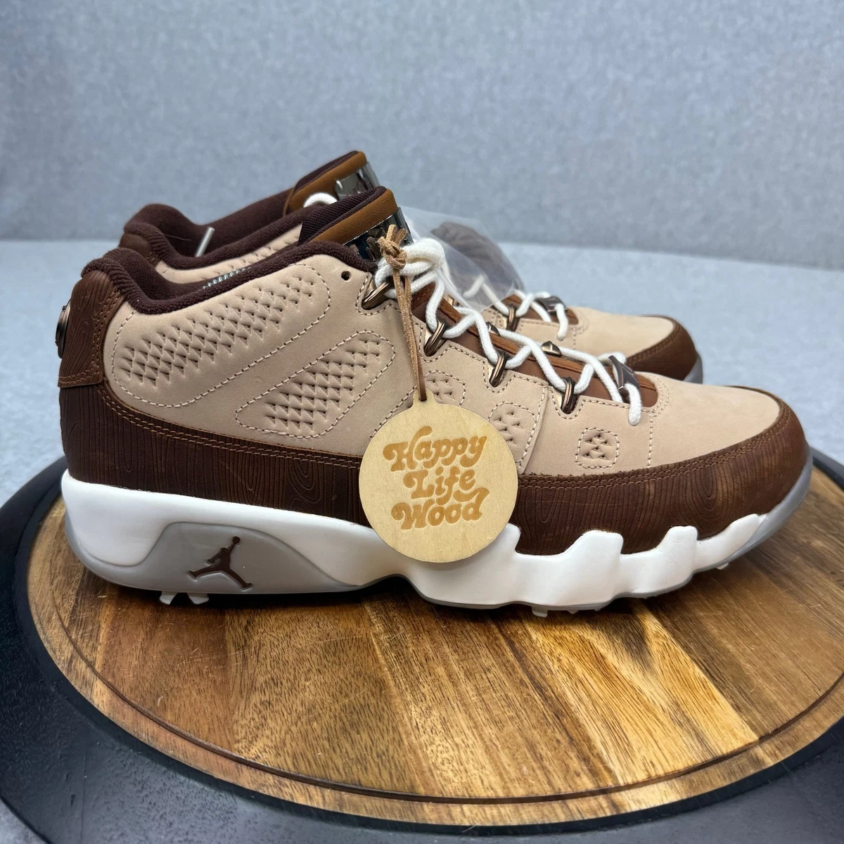 Happy Life Wood x Air Jordan 9 Golf Low Woodgrain for Sale