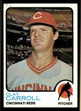 1973 Topps #195 Clay Carroll - Cincinnati Reds (Low Grade)
