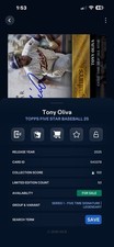 Tony Oliva Digital Bunt Five Star Five Tool Phenom Signature Legendary /50