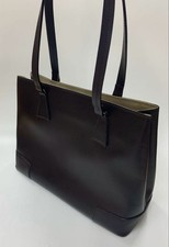 Margaret Howell Idea Leather Tote Bag Brown Genuine Old Logo Women Rare Model LI