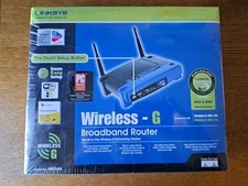 Linksys Wireless G Broadband Router WRT54G w/ Wireless G Notebook Adapter in Box