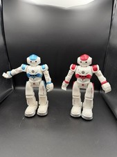 Interactive Robot Toys Blue Red Pair Walking Robots No Remotes