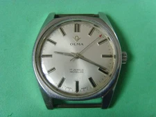 Vintage Swiss OLMA 17J Manual Watch