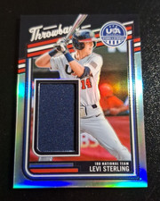 2026 PANINI STARS & STRIPES PRIZM THROWBACK MATERIALS SP #TM-LS LEVI STERLING