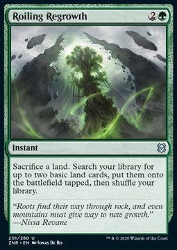 Magic/MTG Roiling Regrowth ZNR-201 Uncommon Englisch Excellent