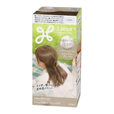 Kao LIESE Soft Creamy Bubble Foam Hair Color Prettia Dying Kit - Milk Tea Greige