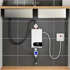 Electric Tankless Instant Hot Water Heater Under Sink Tap Kitchen Bathroom 5500W
