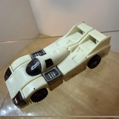 Vintage 1983 GoBots Crasher, Rothmans Racing Porsche MR-20 Transforming Race Car