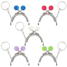 5 Pcs 5 cm Alloy Purse Kiss Lock Clasp Frame for Bag Purse Projects
