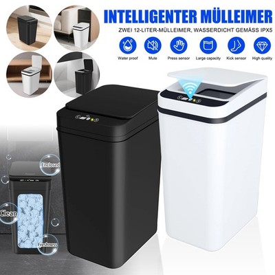 12L Automatik Mülleimer mit Smart Sensor Küche Abfall l Mülleimer Küche Bad NEU