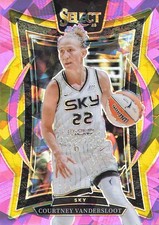 2025 Panini Select WNBA #36 Courtney Vandersloot Pink Ice Prizms