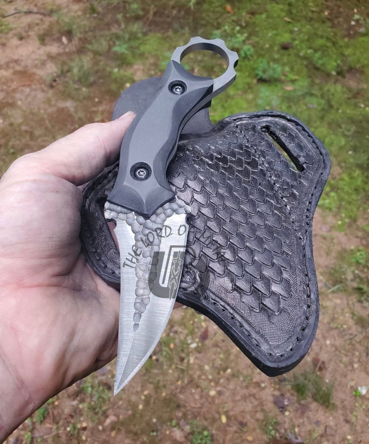 UBR CUSTOM HANDMADE HIGH CARBON STEEL HUNTING KARAMBIT KNIFE WITH MICARTA HANDLE