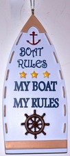 Boat Rules Personalized Christmas Tree Ornament