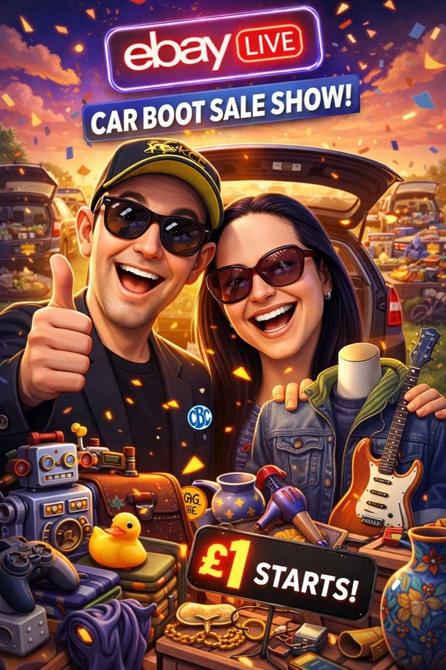 The eBay LIVE Car Boot Sale 🔥 Random Chaos | Treasure Hunt | £1 STARTS