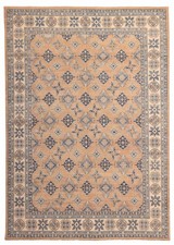 Vintage 10'0" x 13'10" Geometric Hand-Knotted Carpet Traditional Wool Area Rug