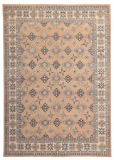 Vintage 10'0" x 13'10" Geometric Hand-Knotted Carpet Traditional Wool Area Rug