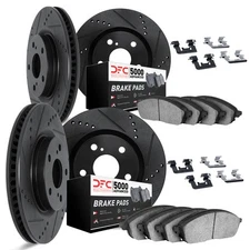 Dynamic Friction Company 8514-68002 Rotors Drilled & Slotted Black W/ 5000
