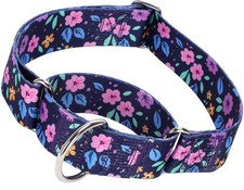 Wide 1.5 Girl Martingale Collar for Dogs,No Pull Heavy Duty Floral Dog Collar...
