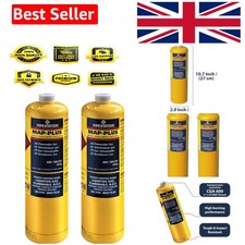 2 x Map Gas Pro Plus Gas Torch Canister Cartridge - Disposable, 20% Hotter Th...
