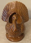 Vintage Haeger Pottery Brown Turkey Planter With Detailed Feathering 8.5”