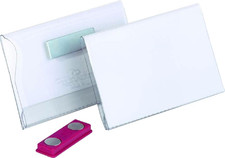 Name Badge 54 X 90Mm with Magnet Transparent - Pack of 25 Badges - Includes Blan