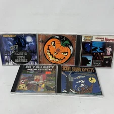 Lot of 5 Halloween Spooky Music Cds Haunted House Horror Sounds