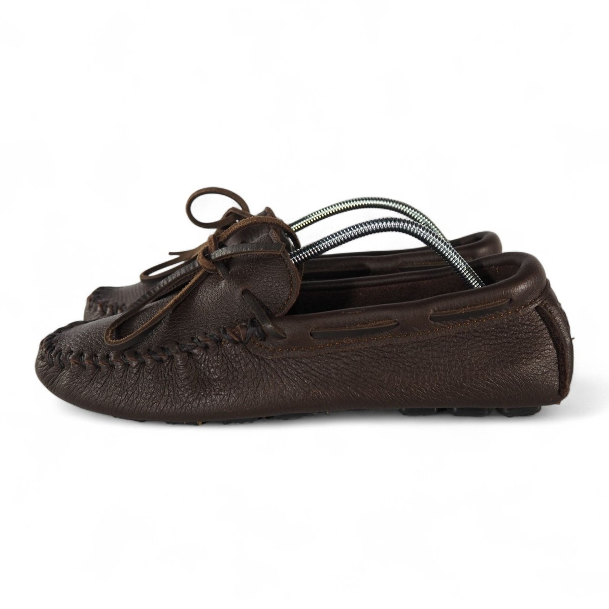 Minnetonka Moosehide Leather Driver Moc Loafers Men display picture 2