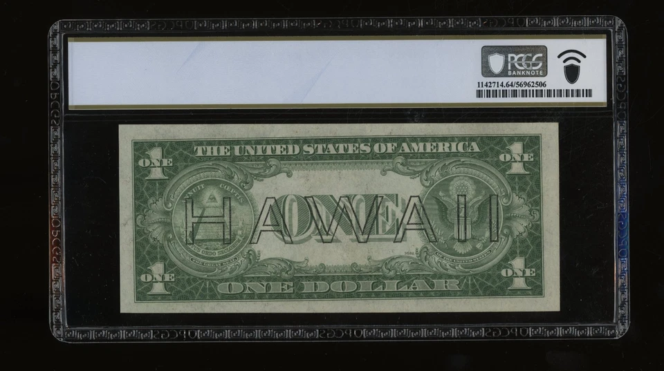 DBR 1935-A $1 Silver Hawaii SC Block Fr. 2300 PCGS-B 64 PPQ Serial S54477865C - Image 2 of 2