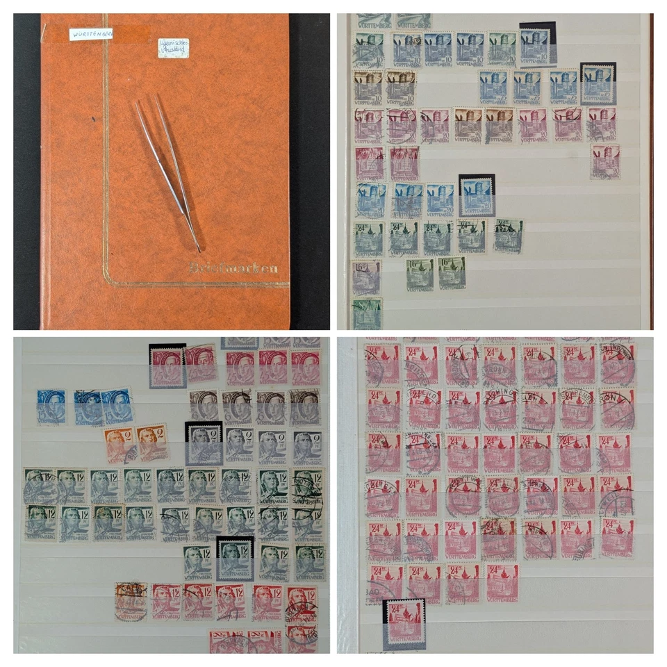 Briefmarken Französische Zone Baden MNH gestempelt Postfrisch Briefmarkenalbum - Bild 1 von 4