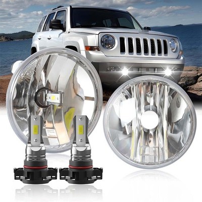 For Jeep Patriot 2010-2017 Fog Light Bumper Driving Lamps Clear Lens Replacement