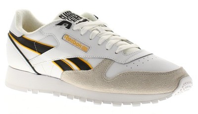 Reebok Herren Sportschuhe klassisch Leder Schnürschuhe weiß schwarz UK Größe