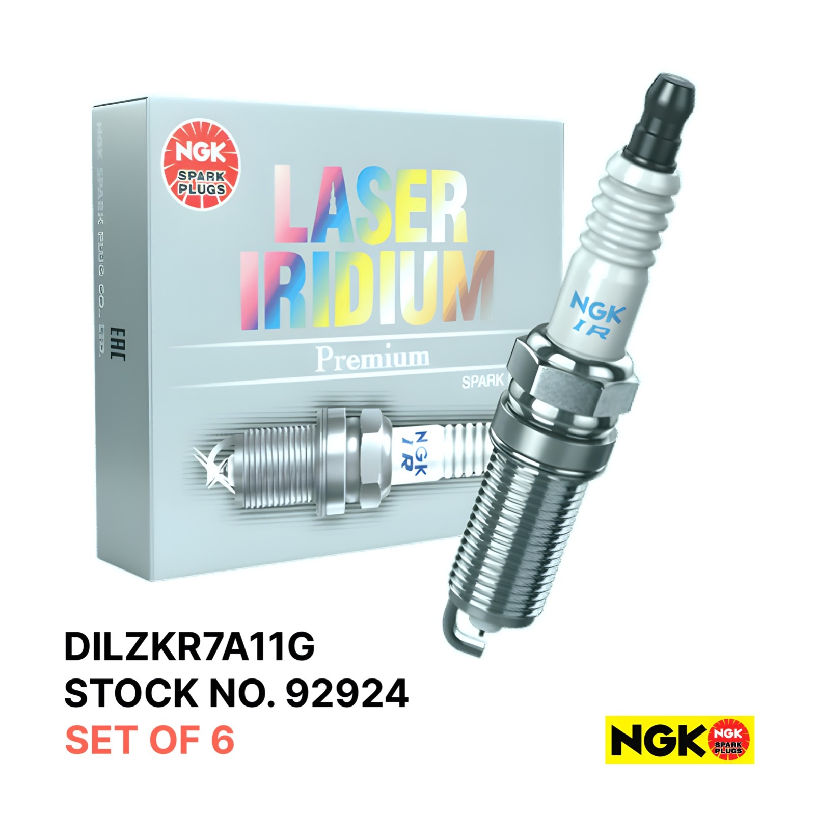 Spark Plugs - NGK 92924 Laser Iridium Premium DILZKR7A11G Japan Set of 6