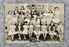 Vintage 1949 Cleveland School Class Photo Houston Texas Elementary Kids Teacher