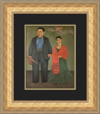 Frida Kahlo Frida and Diego Rivera Custom Framed Print