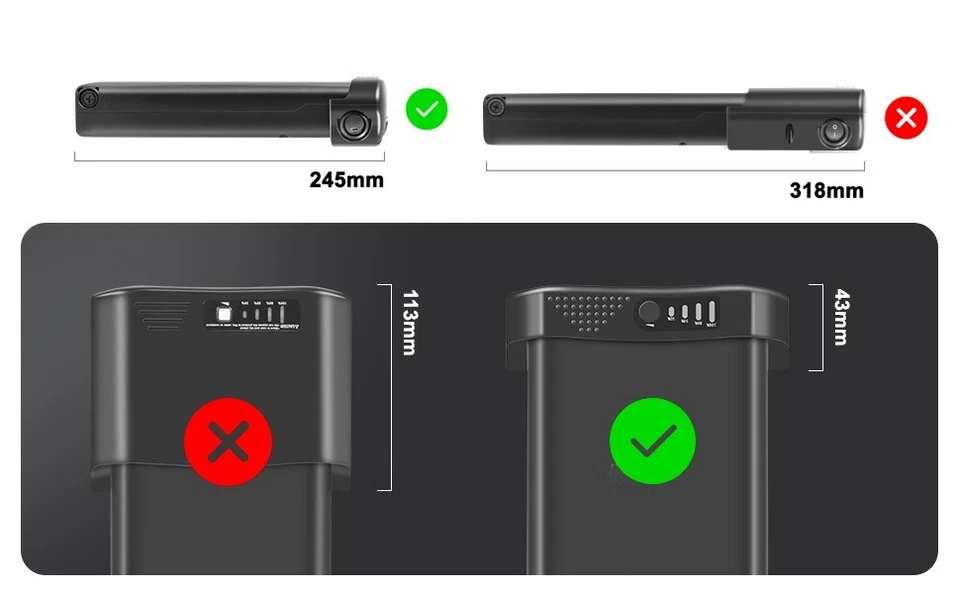 24V10.4Ah E-Bike Batterie de Vélo Electrique avec Chargeur Pour 250W/350W Moteur - Photo 2/4