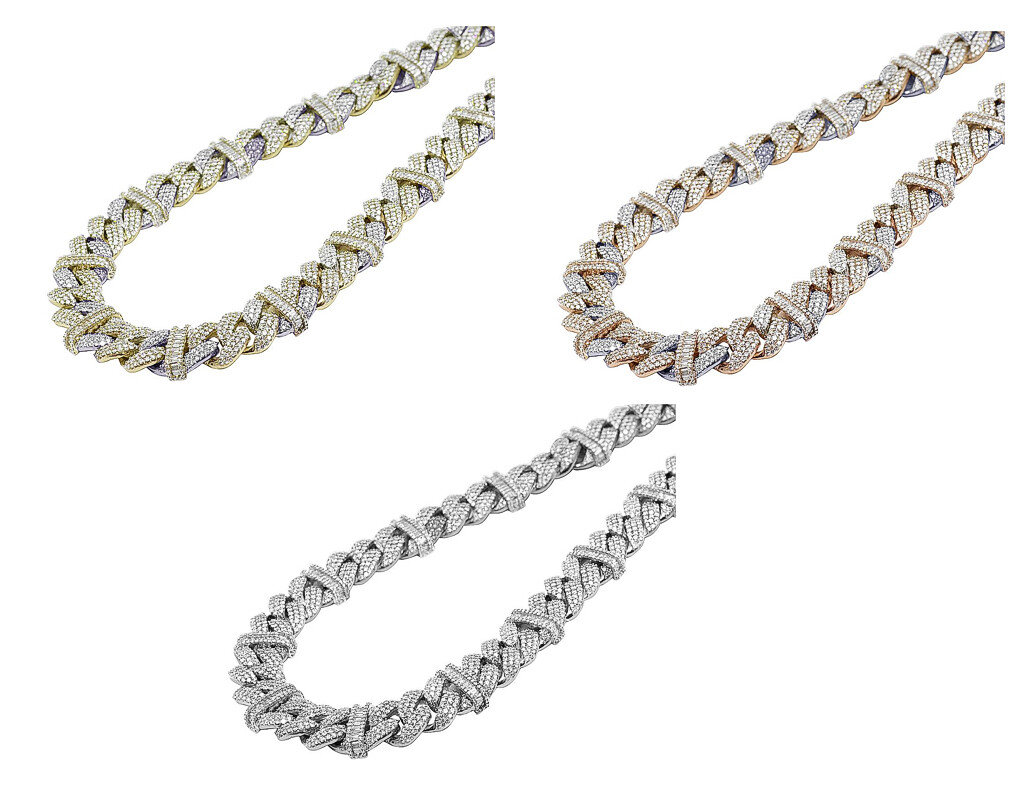 Single Row Baguette VVS 38 2/5 CT Real Diamond Miami Cuban Chain