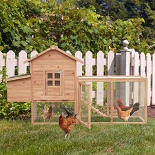 Outdoor Wooden Chicken Coop Nesting Box Hen House Poultry Pet Hutch Chicken Run