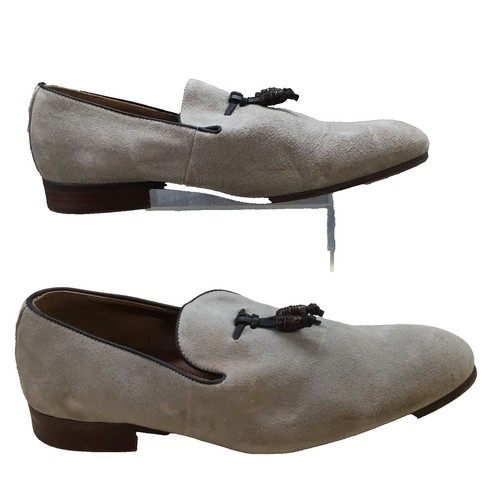 Mens 11 M ALDO gray Blue suede leather shoes oxfords lace-up  display picture 2