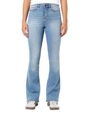 Noisy May Damen Jeans NMSALLIE HW FLARE VI162LB - Flare Fit Light Blue Denim