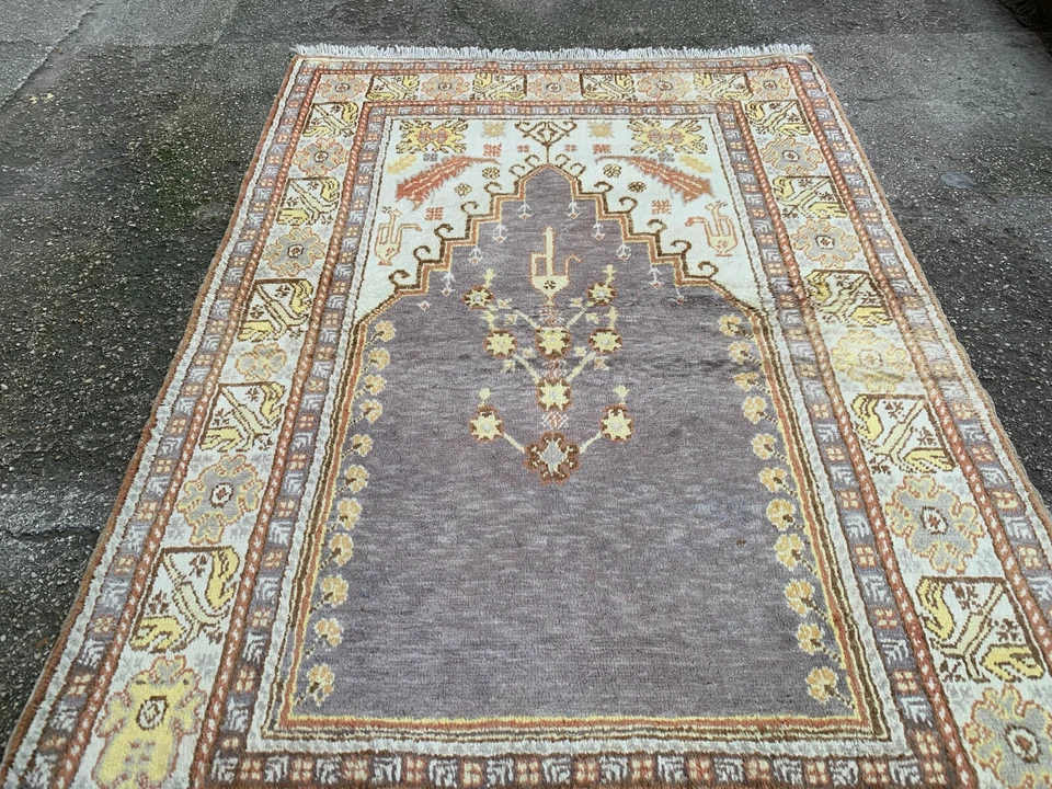 Alfombra natural vintage de 2'9'' x 4'3'' alfombra de pueblo alfombra hecha a mano.SKU:F945 Foto 2 de 4