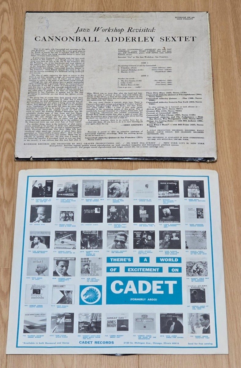 Cannonball Adderley Sextet Jazz Workshop Revisited Vinyl -Record